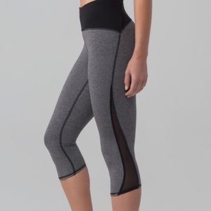Lululemon Train Times Black Grey Crop Pants